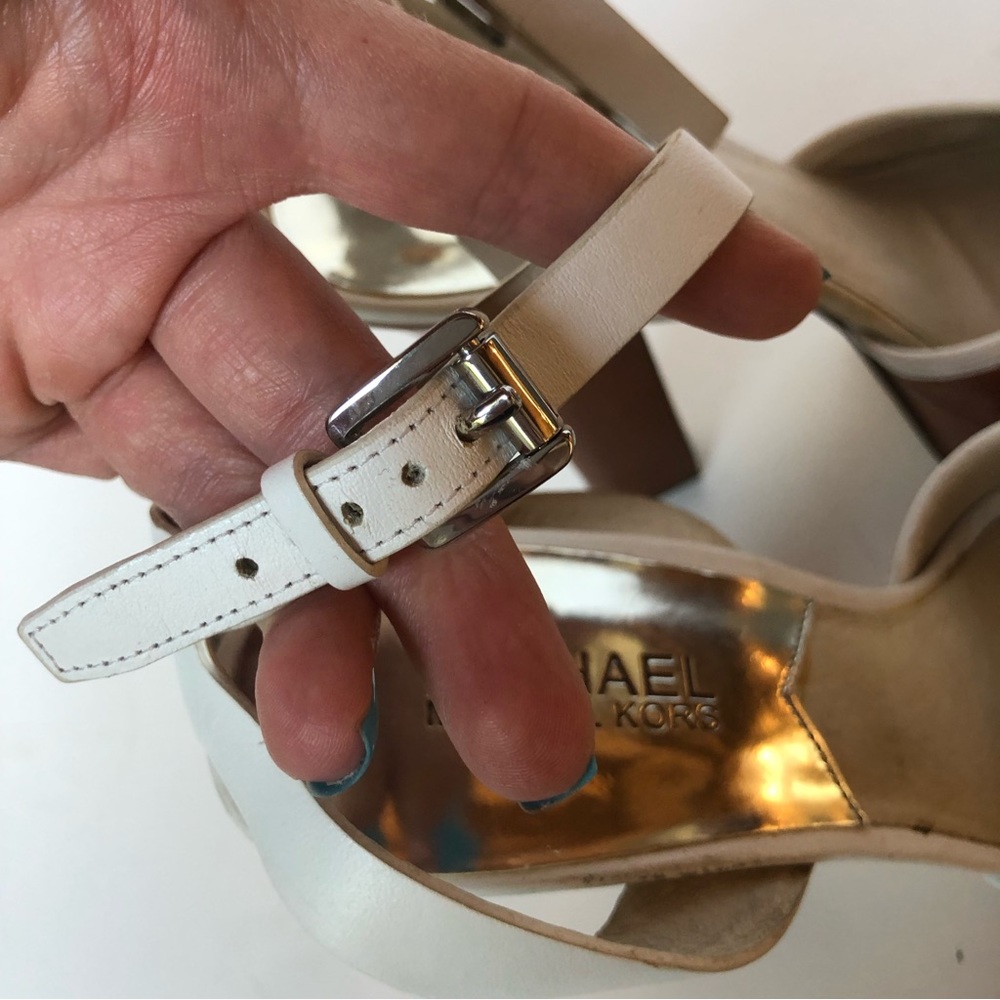 Michael Kors Platform Ankle Strap Stiletto leather Sandals | 7.5 - Picture 7 of 17